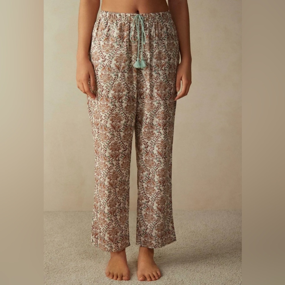 Intimissimi Spice Garden Cotton Pajama Lounge Pants Size Large L18 - Picture 1 of 8